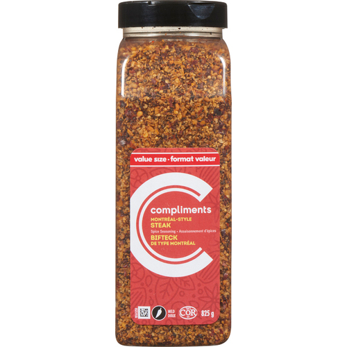Compliments assaisonnement bifteck de type Montréal 825 g