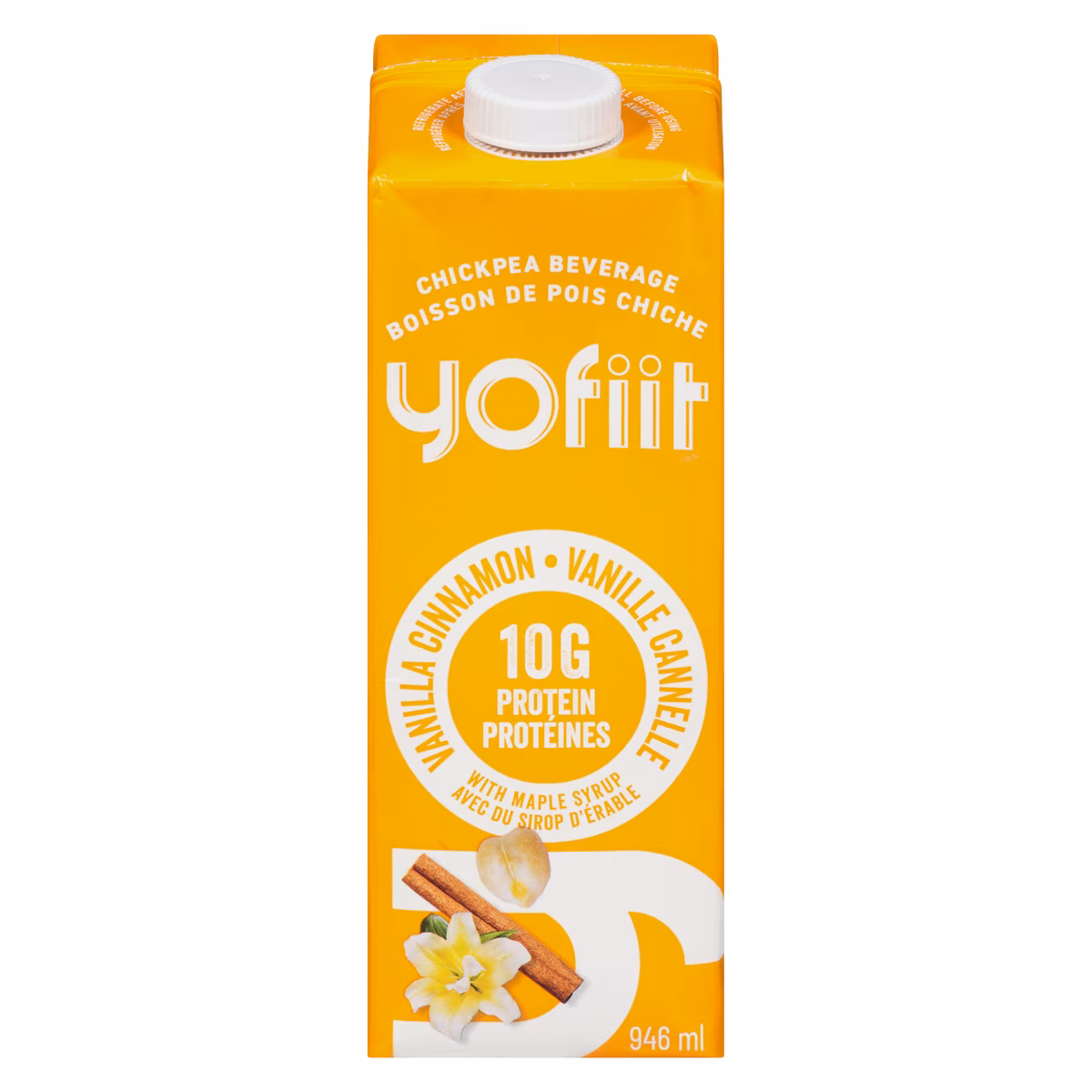 Boisson sans sucre aux pois chiches et aux graines de lin YoFiit Miylk10, cannelle et vanille