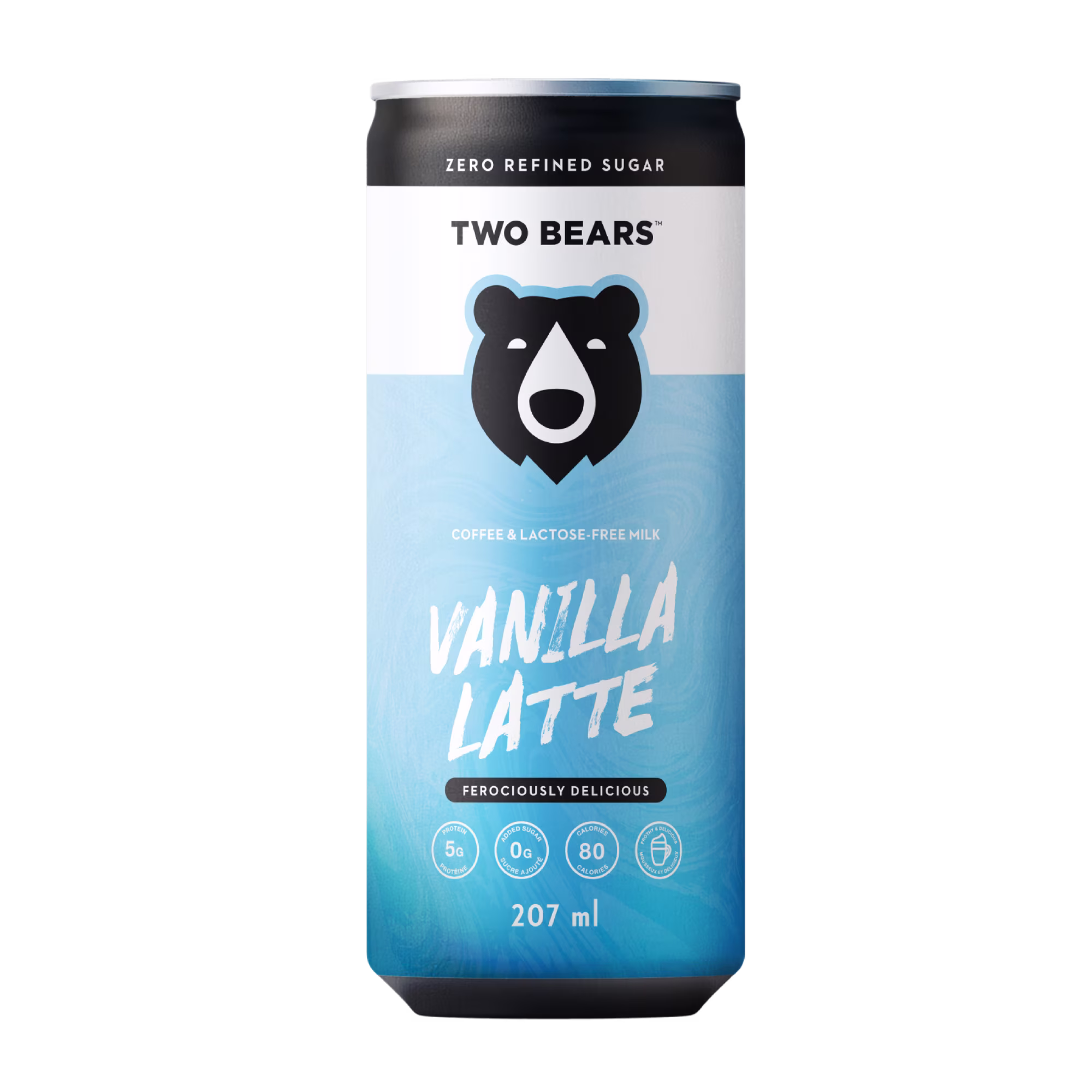 Two bears latte laitier à la vanille.