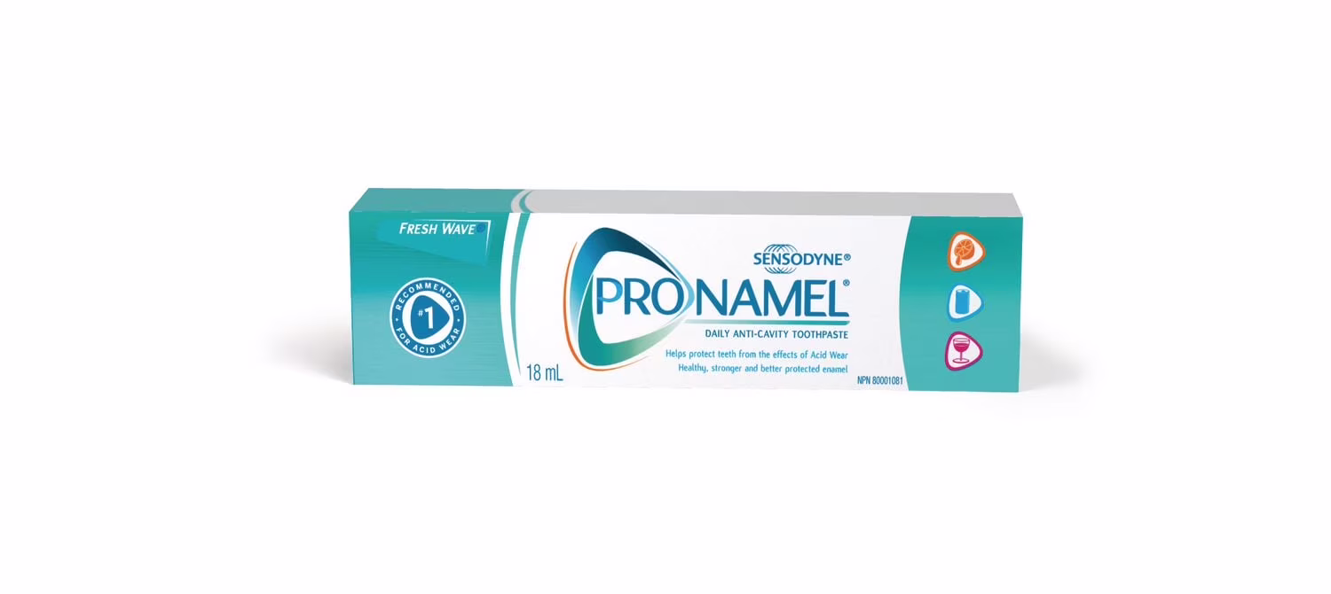 Pro-émail dentifrice quotidien contre la carie  vague de fraîcheur