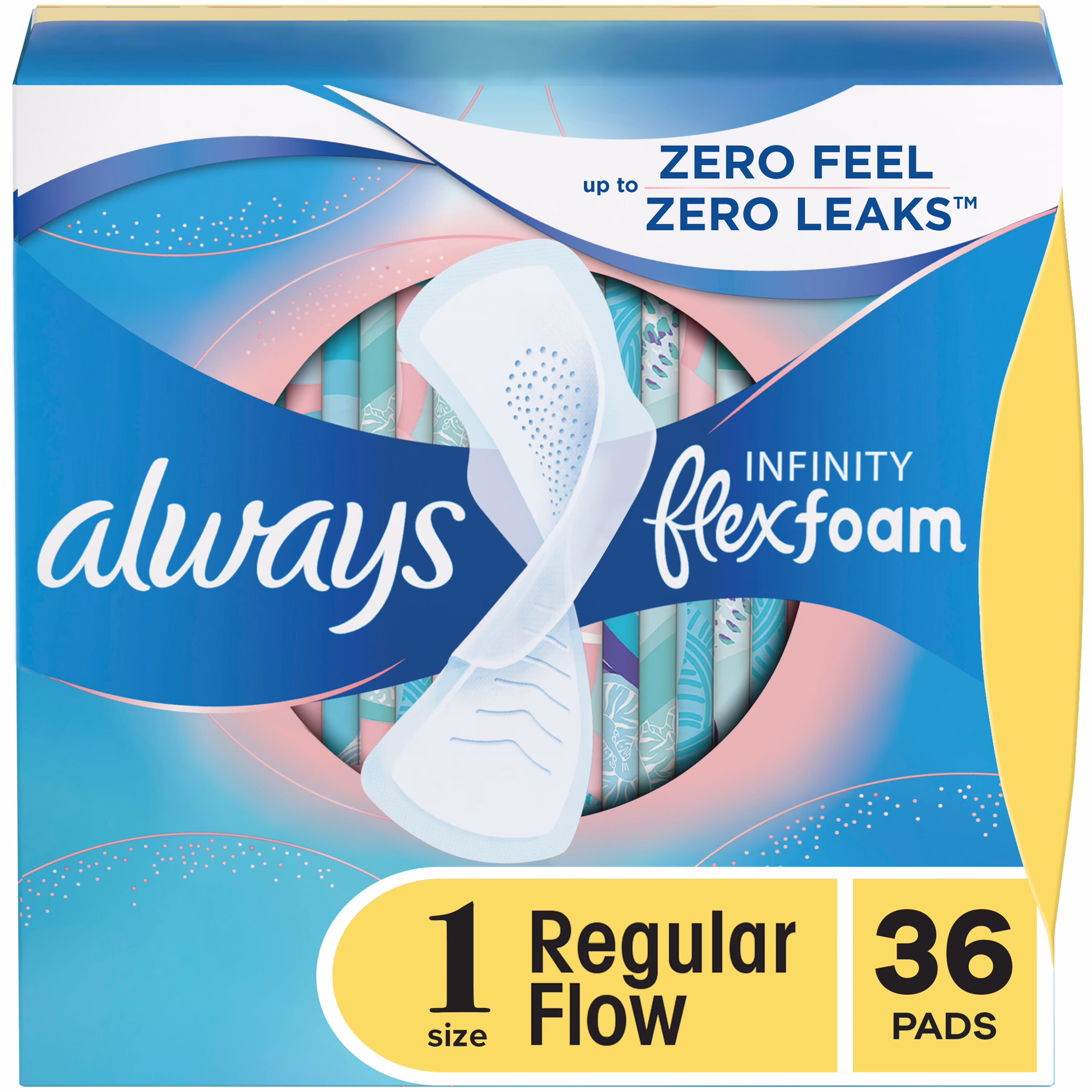 Serviettes hygiéniques Infinity régulières avec ailes