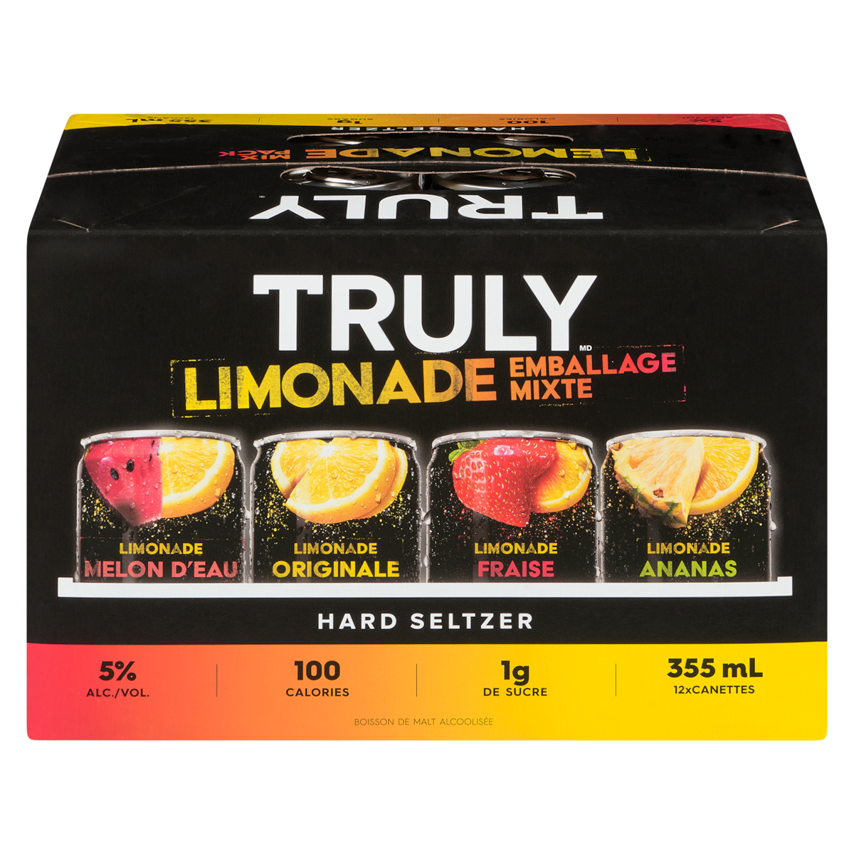 Boisson de malt alcoolisée hard seltzer limonade emballage mixte (Pièce didentité requise au moment du ramassage)