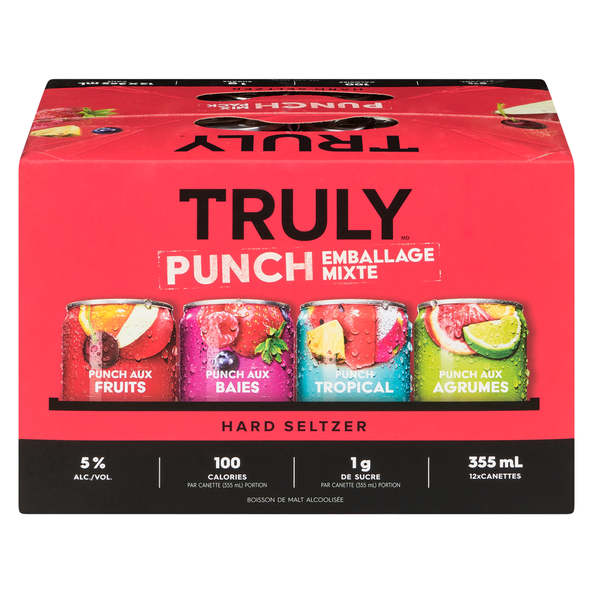 Boisson de malt alcoolisée hard seltzer punch emballage mixte (Pièce didentité requise au moment du ramassage)