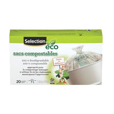 Petits sacs à ordures compostables