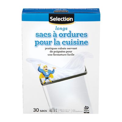 Longs sacs à ordures pour la cuisine