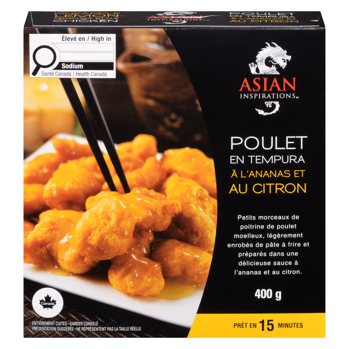Tempura de poulet à l'ananas et au citron