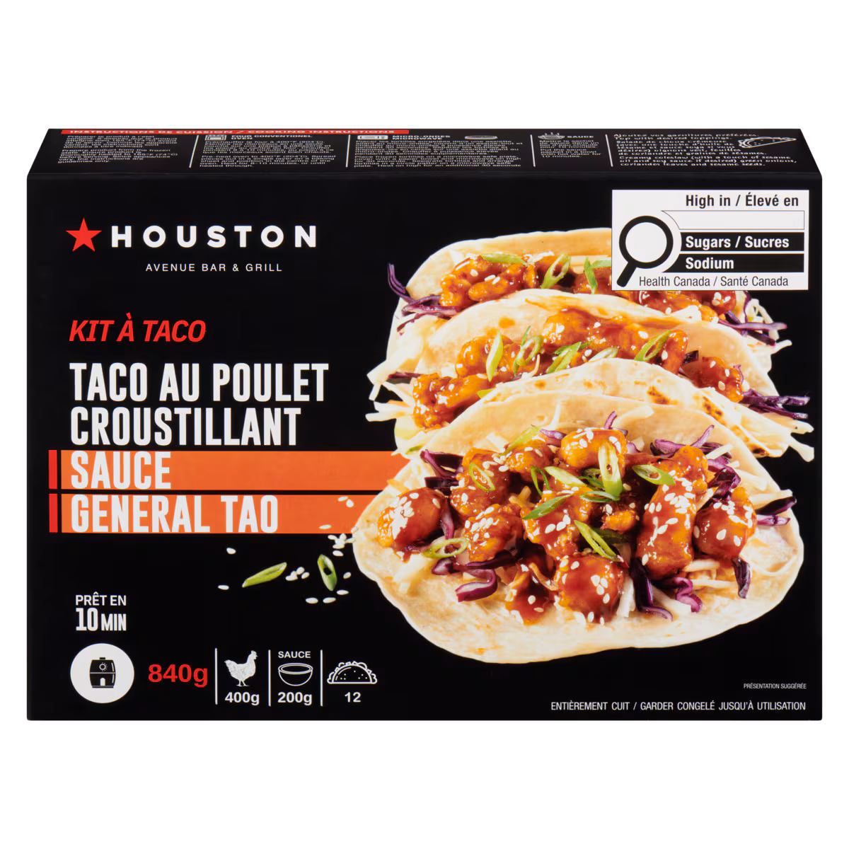 Kit à taco taco au poulet croustillant sauce general tao