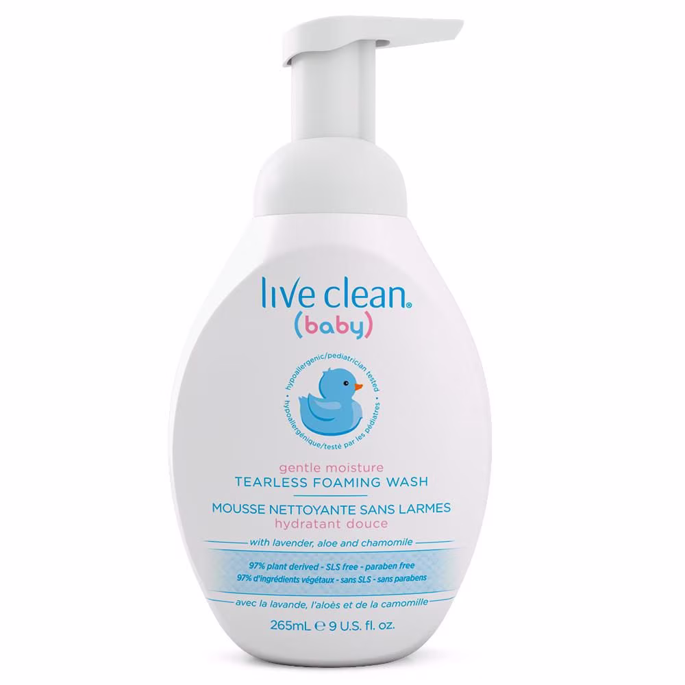 Live clean bébé hydratation douce nettoyant moussant sans larmes