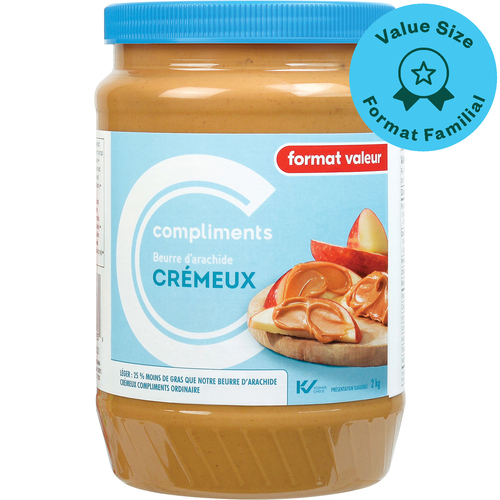 Compliments Beurre d'arachide onctueux léger 2 kg