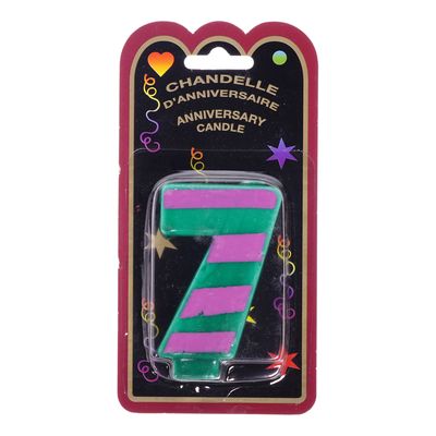 Chandelle d'anniversaire avec numéro 7