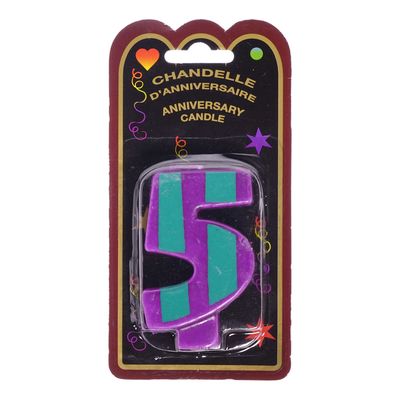 Chandelle d'anniversaire avec numéro 5