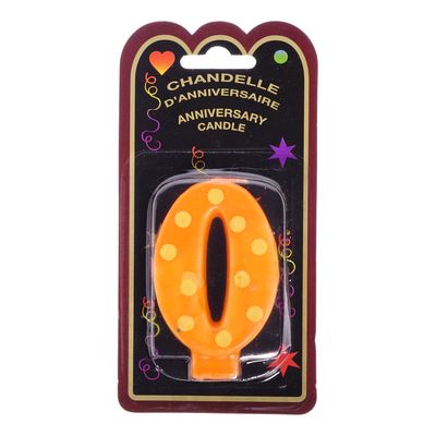 Chandelle d'anniversaire avec numéro 0