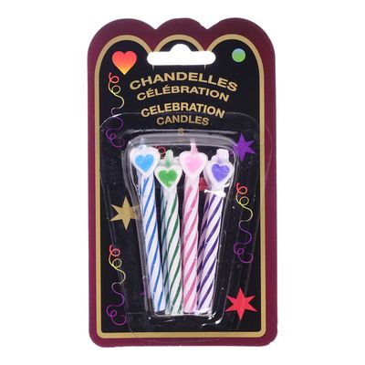 Chandelles célébration torsadées-cœurs
