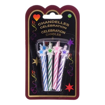 Chandelles célébration torsadées-étoiles
