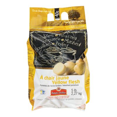 Pommes de terre à chair jaune locales lavées