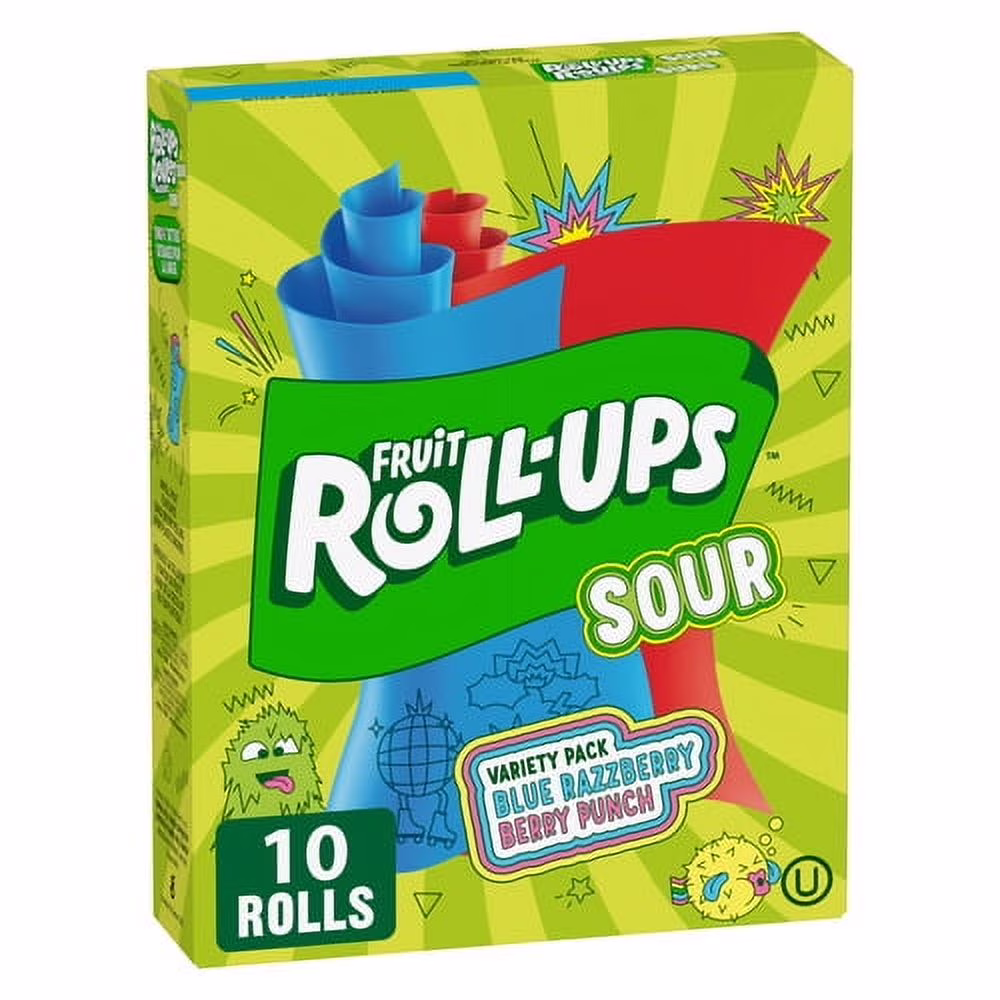 Fruit Roll-Ups, Collations aux Fruits Acidulées, Paquet Varié,  10 unités