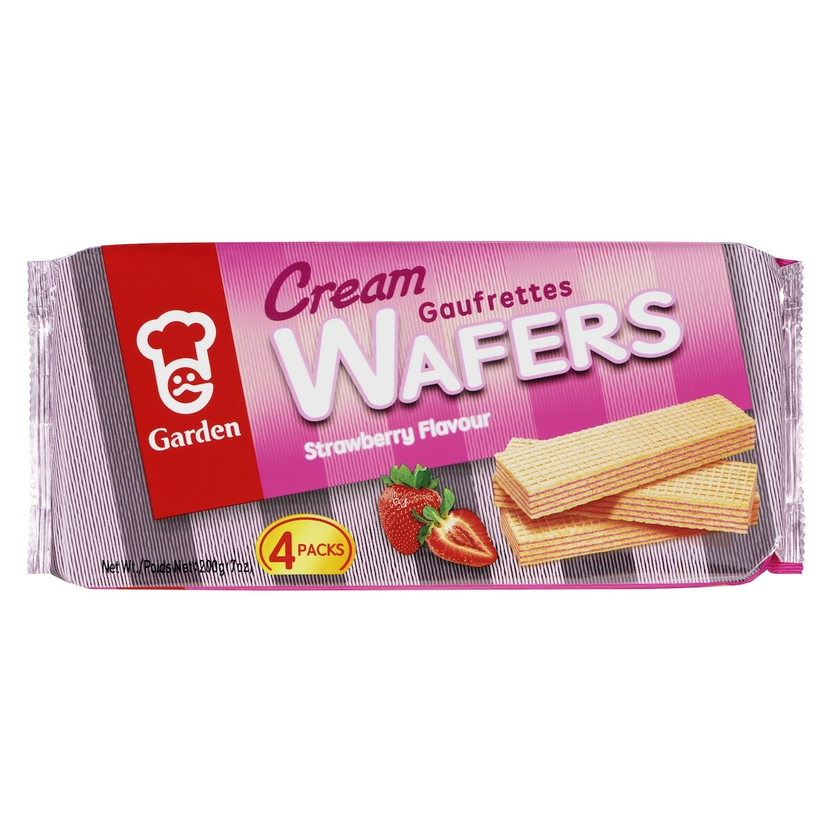 Gaufrettes à saveur de fraise