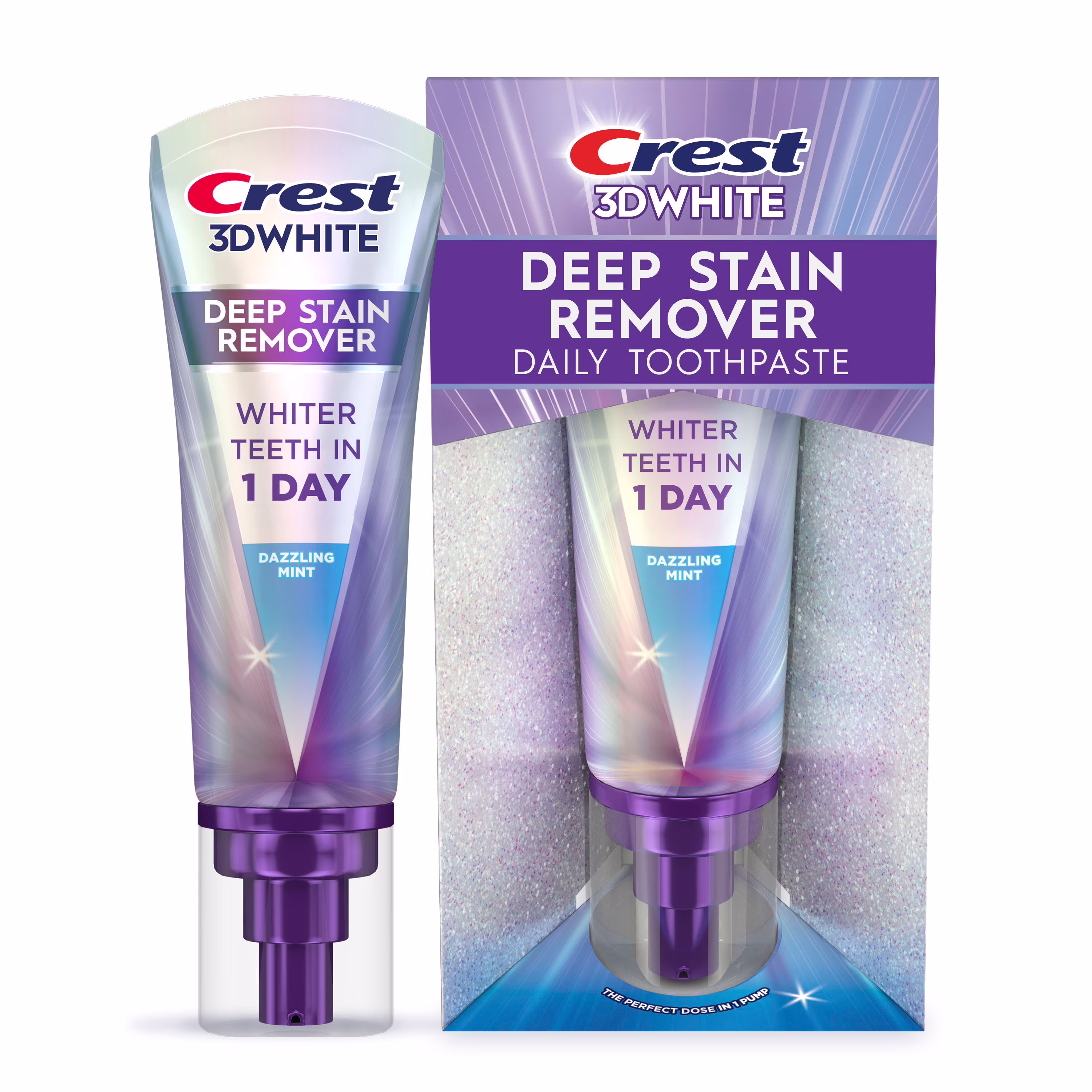 Crest 3d white  dentifrice éliminateur de taches profondes menthe éblouissante