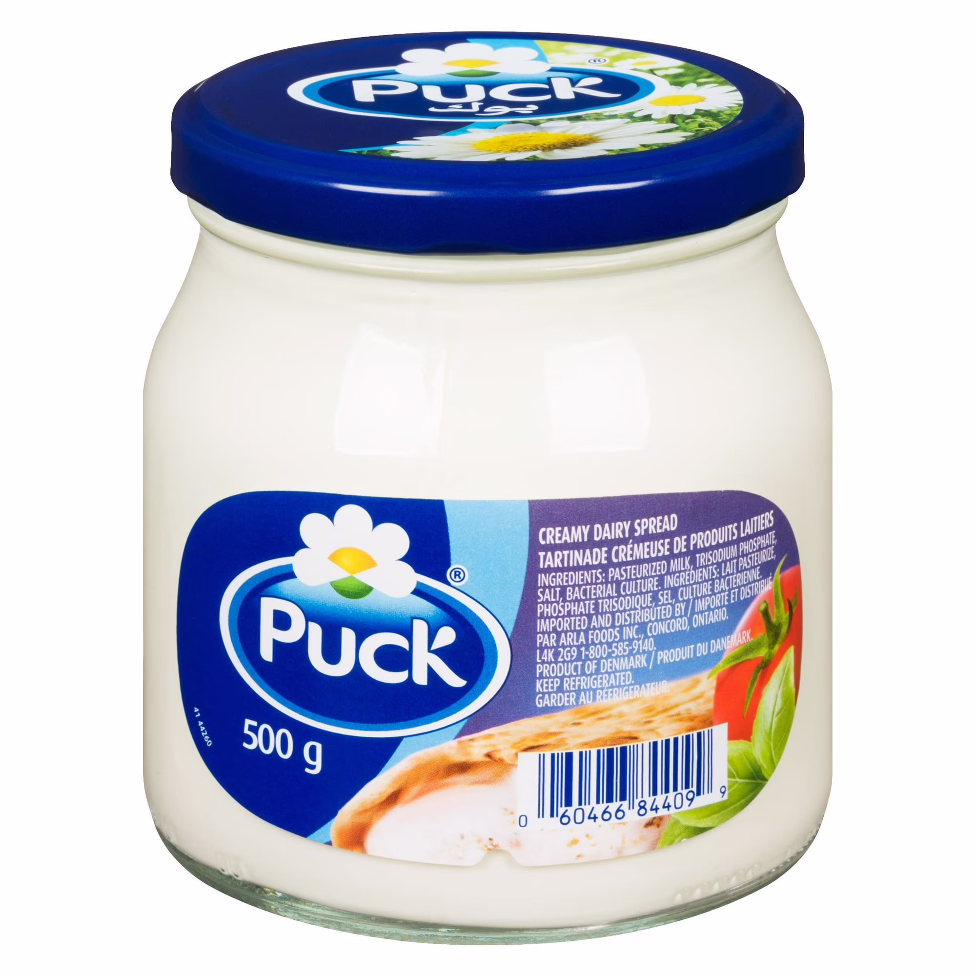 Tartinade crémeuse de produits laitiers puck