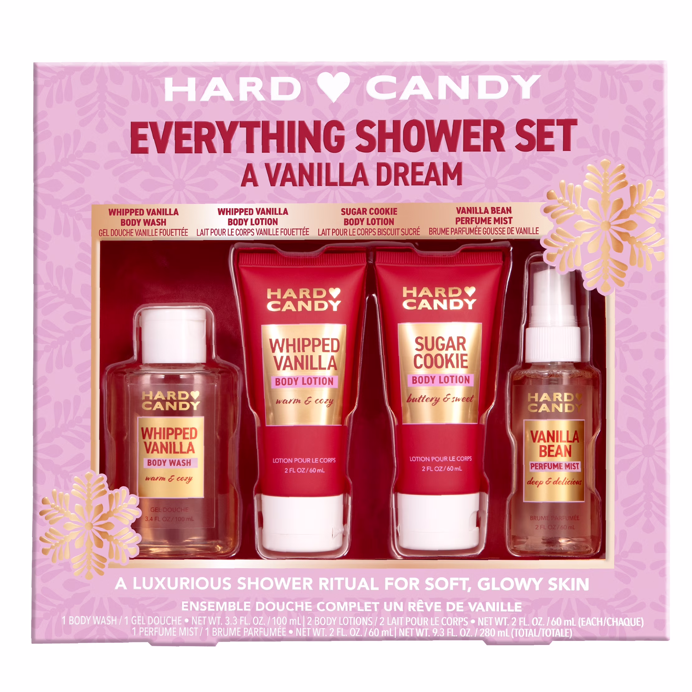 Hard candy coffret-cadeau de douche complet vanilla dream  4 pièces