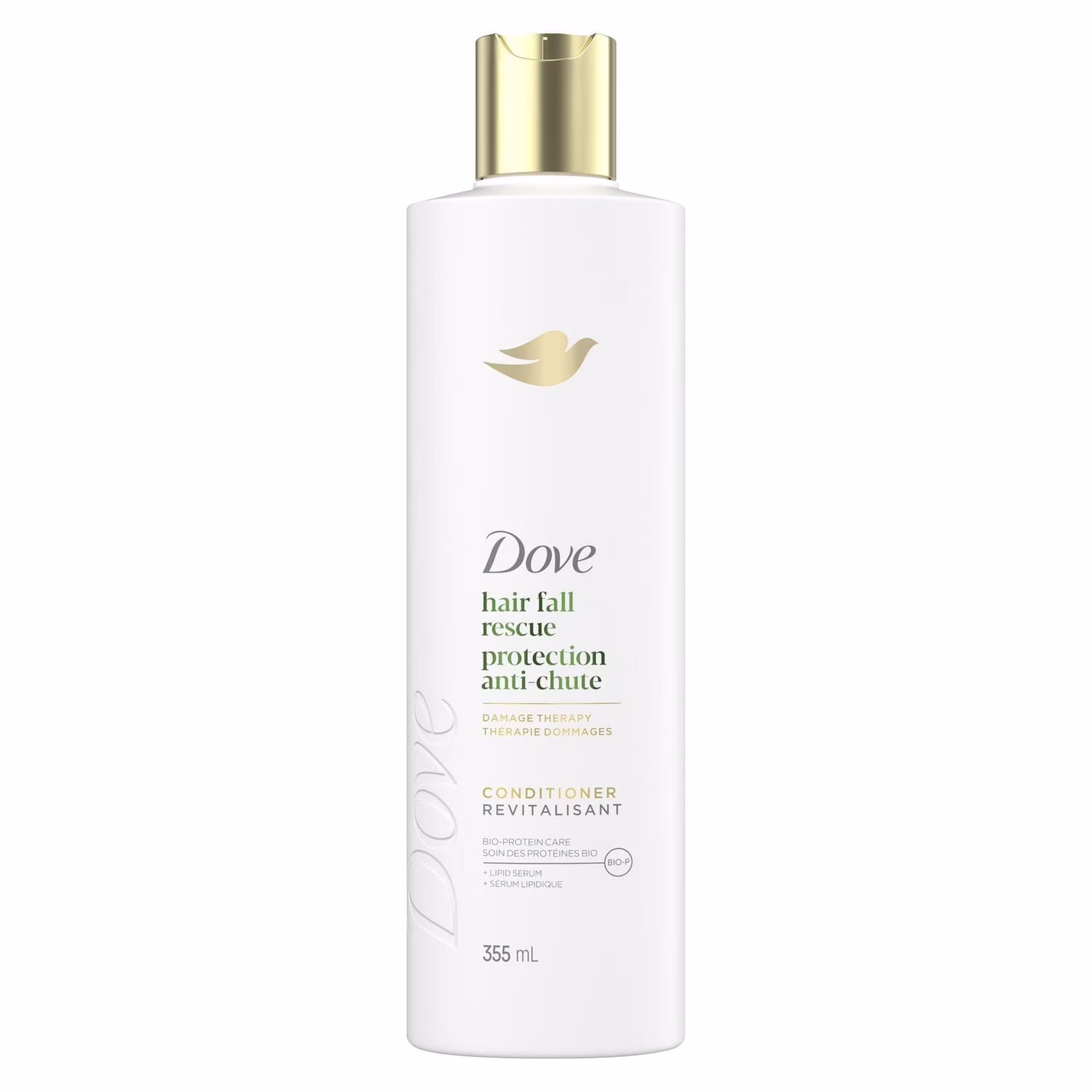 Dove revitalisant protection anti-chute soin des protéines bio + sérum lipidique.
