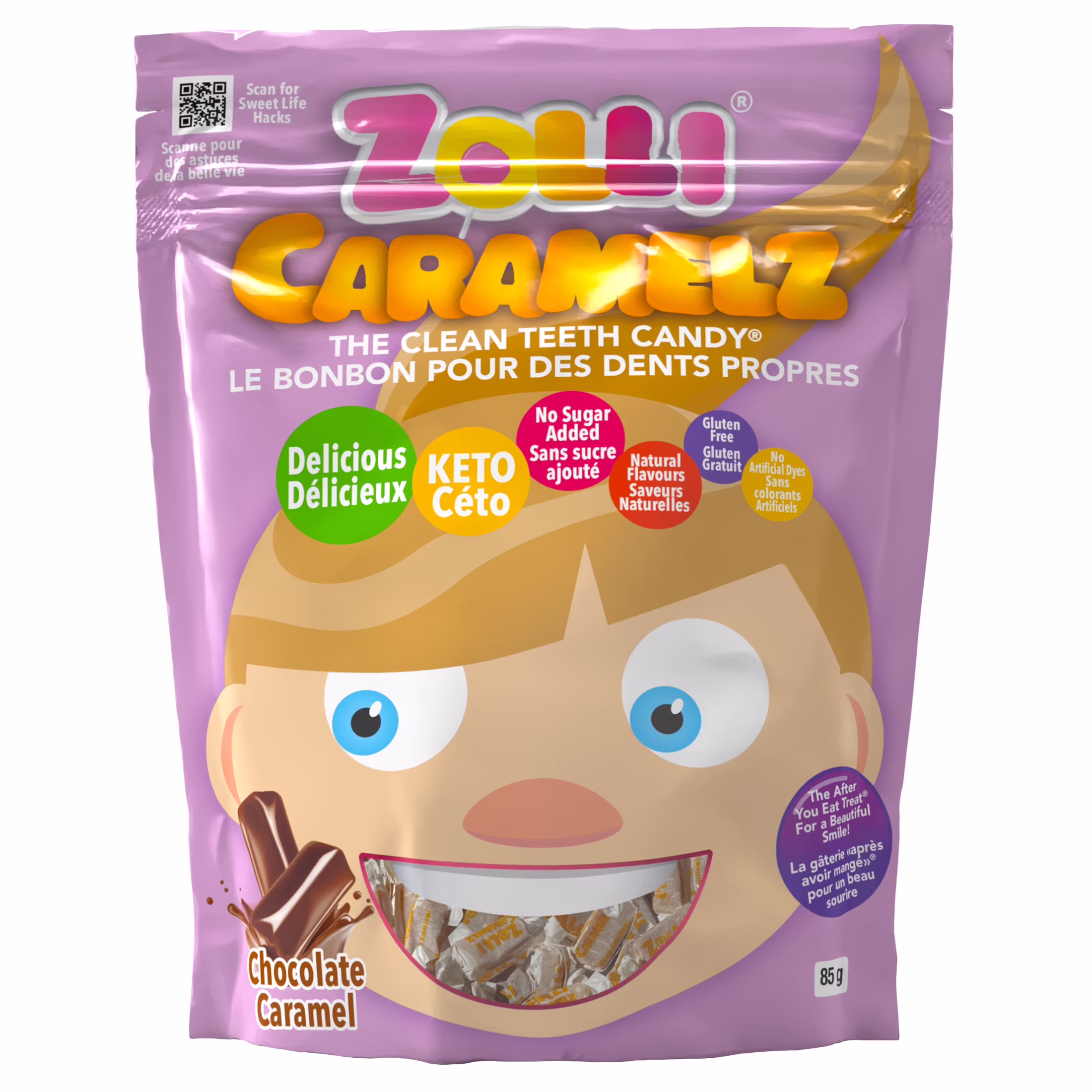 Zolli caramelz caramels au chocolat sans sucre