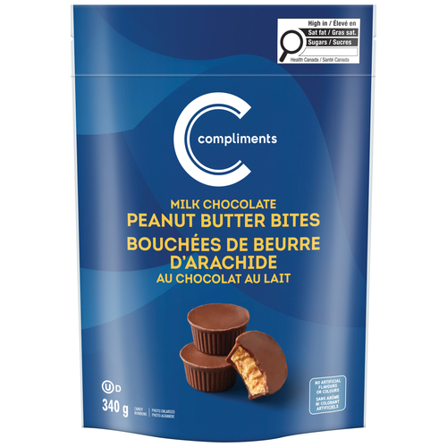 Compliments Bouchées de chocolat au lait et beurre d'arachides 340 g