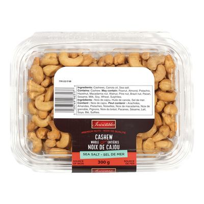 Noix de cajou entières au sel de mer