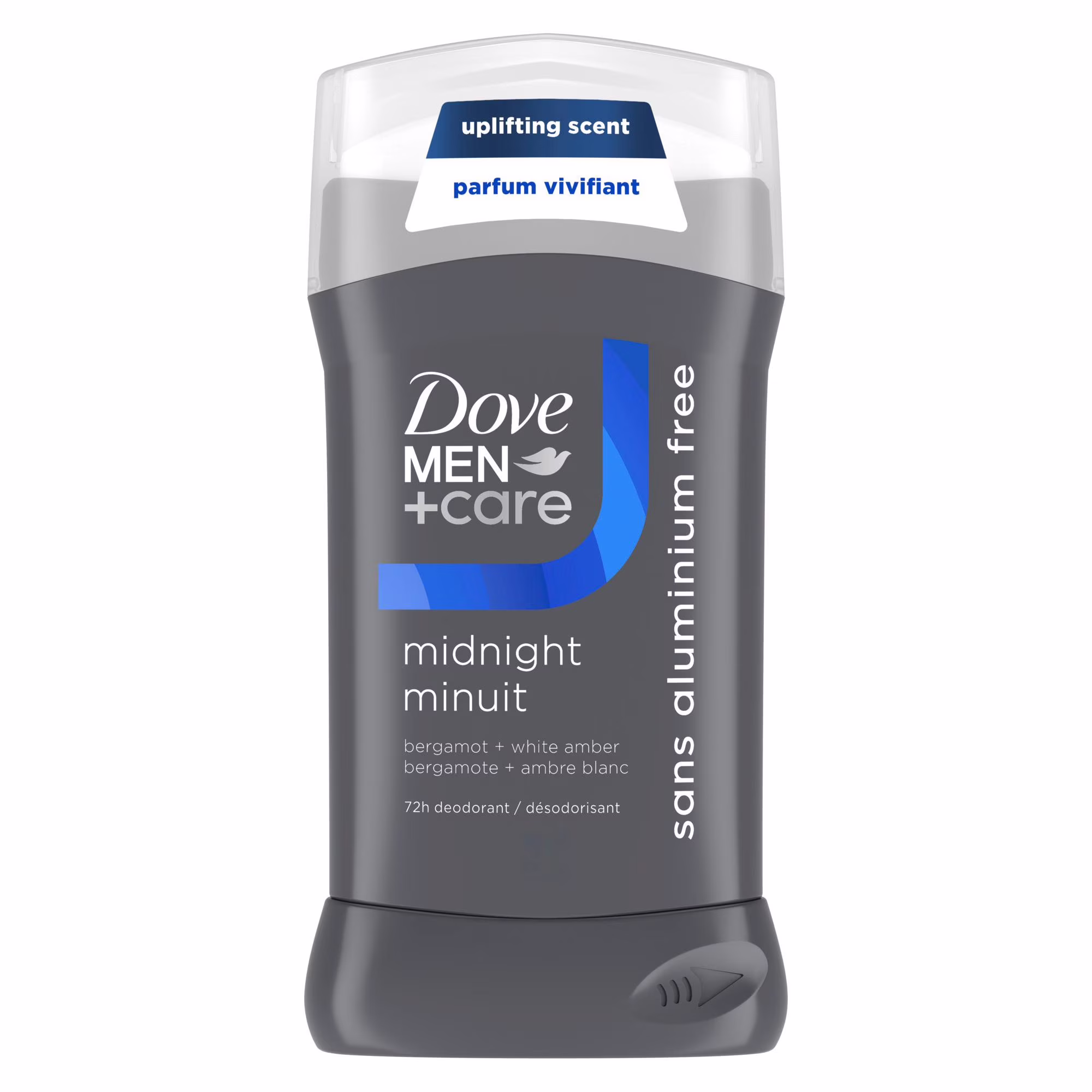 Dove men+care déodorant en bâton midnight bergamote + ambre blanc.