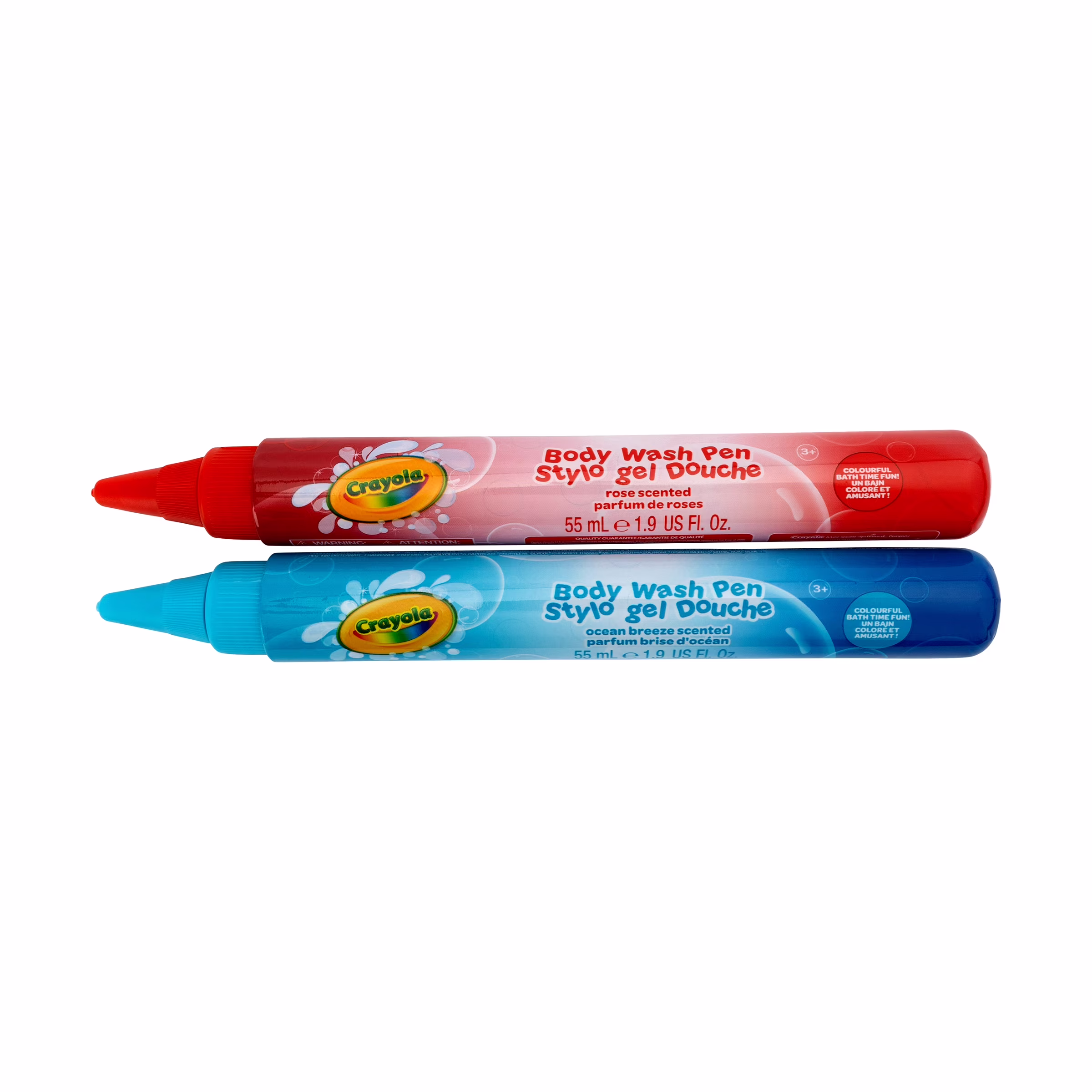 Stylos gel douche crayola bleu & rouge stylos gel douche crayola bleu & rouge
