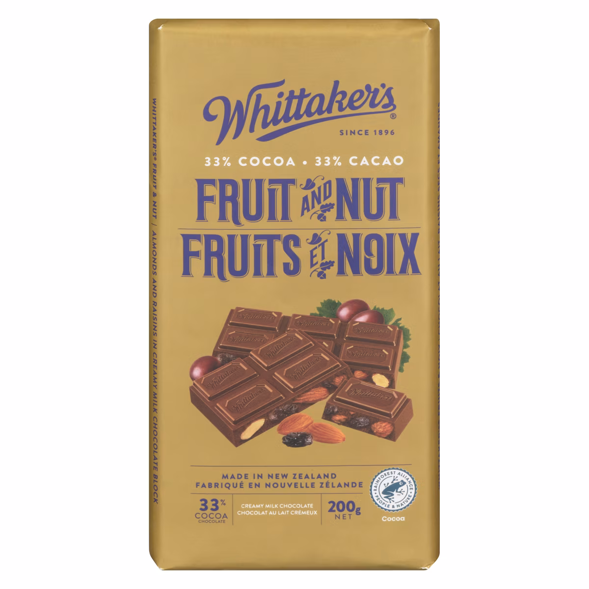 Fruits Et Noix Chocolat Au Lait Crémeux