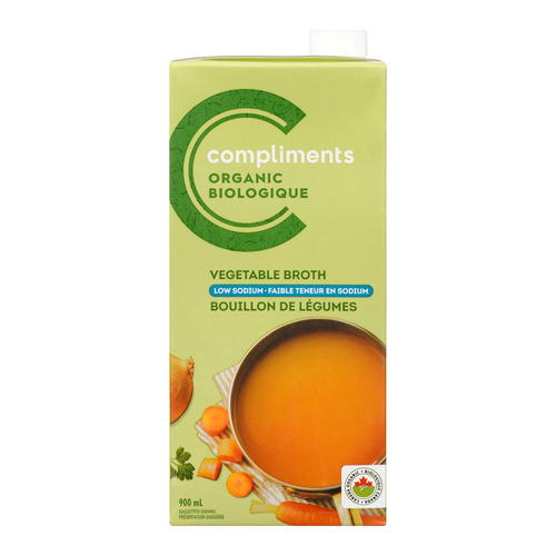 Compliments Biologique Bouillon de légumes à faible teneur en sodium 900 ml
