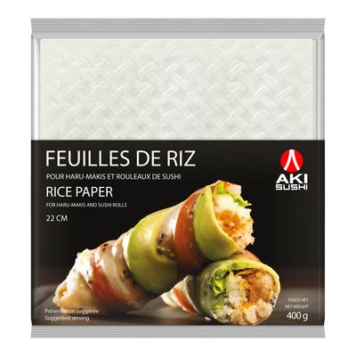 Feuilles de riz pour haru-makis et rouleaux de sushi