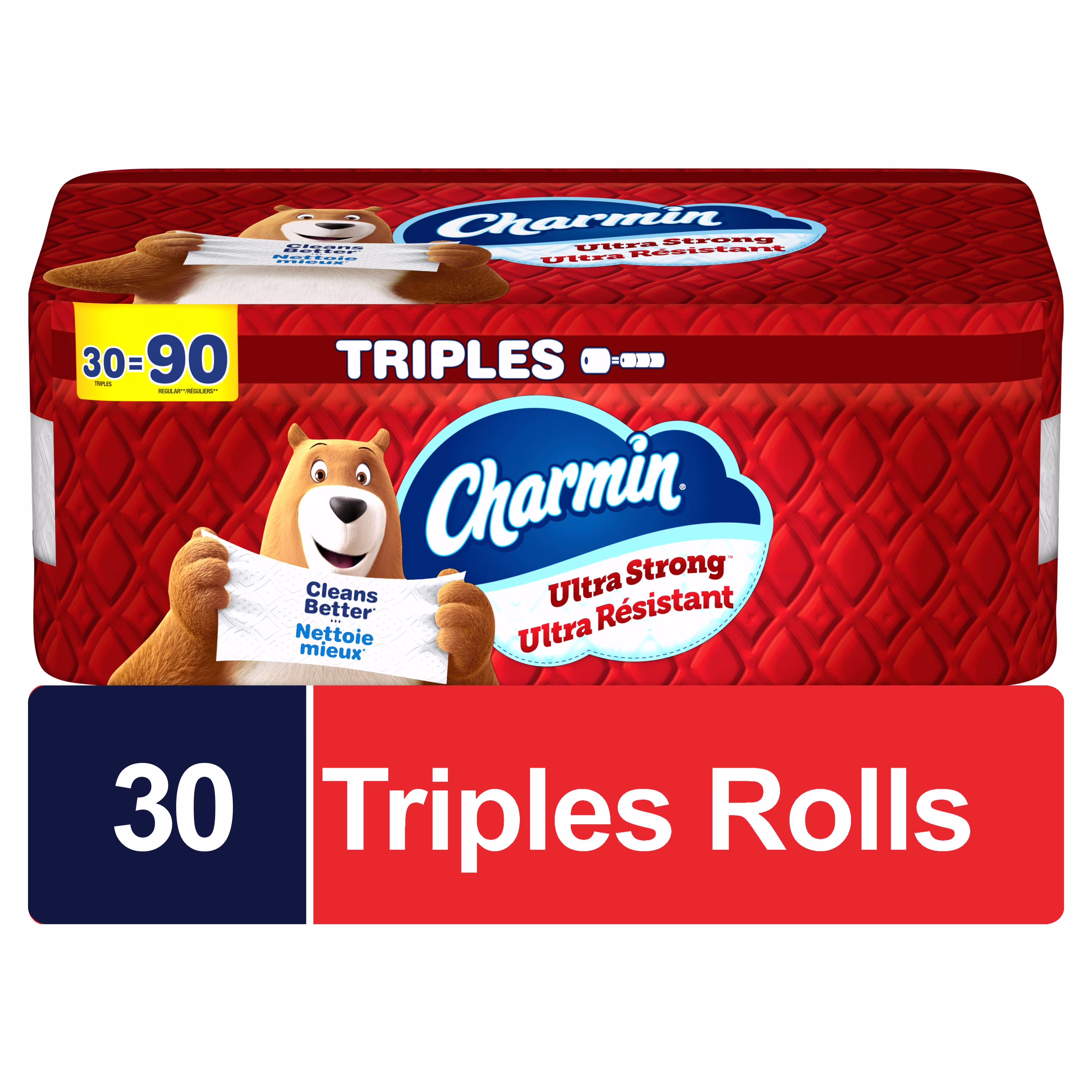 Charmin résistant  42 emballages de 30 rouleaux triples  165u 30ct