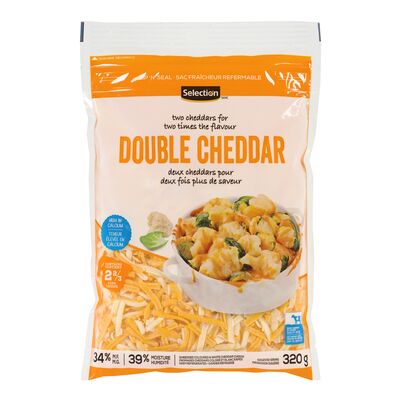 Mélange de fromages double cheddar râpés