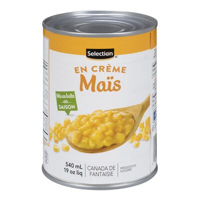 Maïs en crème