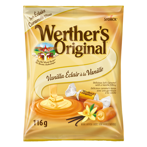Werther's Original Bonbons éclairs caramel mous à la vanille 116 g