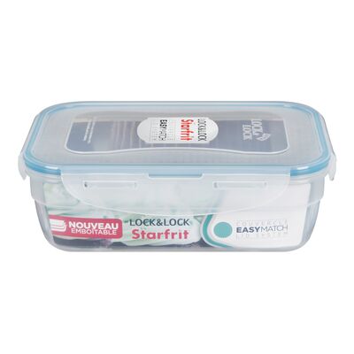 Contenant de plastique rectangulaire
