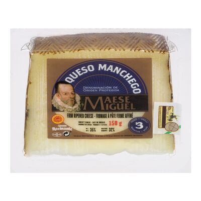 Quesos Rocinante Fromage à pâte ferme affiné queso manchego Maese Miguel 35% 150 g