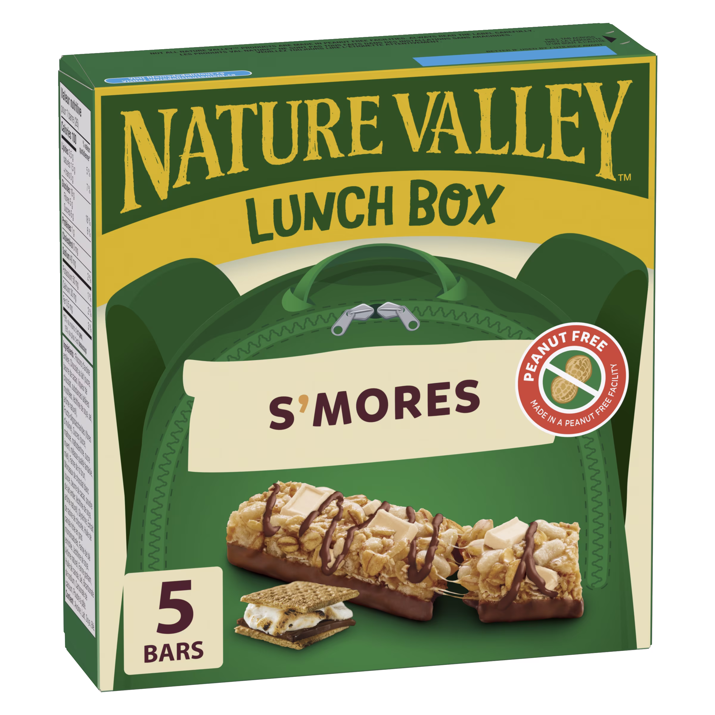 Val Nature Boîte à Lunch, S'mores Choco-Guimauve et Graham, Collation pour Enfants, 5 Barres