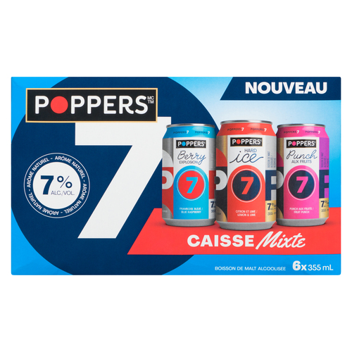 Boisson de malt alcoolisée caisse mixte en canette