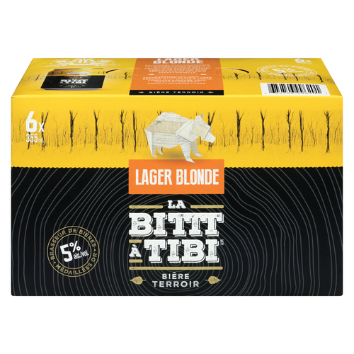 La Bittt à Tibi Lager Bière blonde 5% d'alcool 6 x 355 ml (canettes)