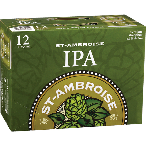 St-Ambroise IPA Bière 6.2% alcool 12 x 355 ml (canettes)