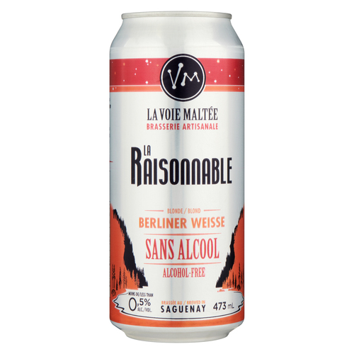 La Voie Maltee Bière La Raisonnable sans alcool 473 ml