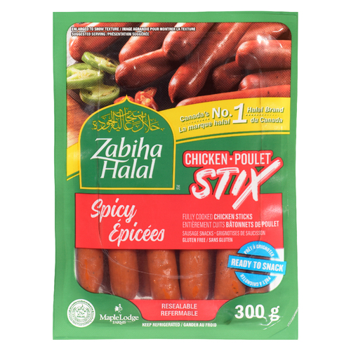 Zabiha Bâtonnets de poulet épicés halal 300 g