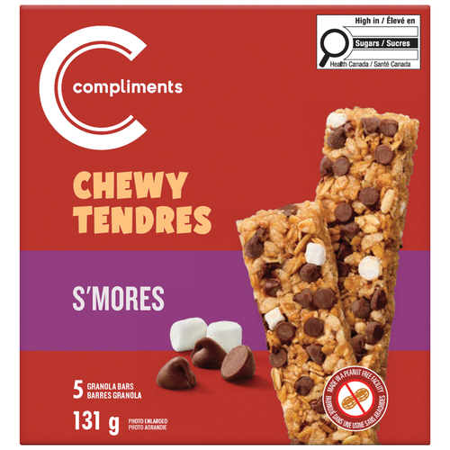 Compliments Barres granola tendres aux smores 131 g