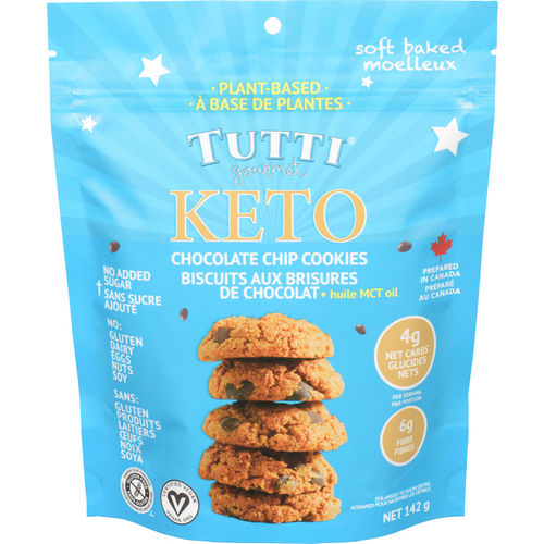 Tutti Gourmet Biscuits aux brisures de chocolat céto 142 g