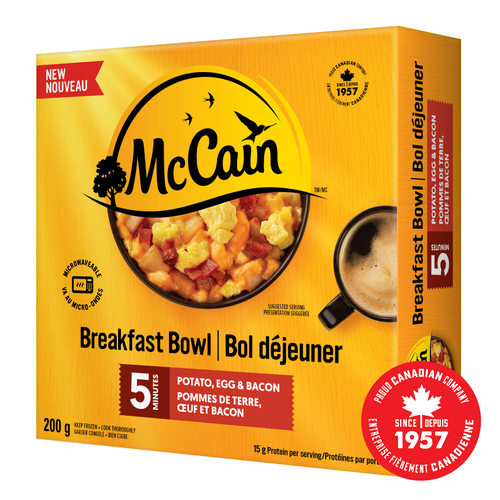 McCain Bol déjeuner 5 minutes avec pommes de terre, œufs et bacon 200 g