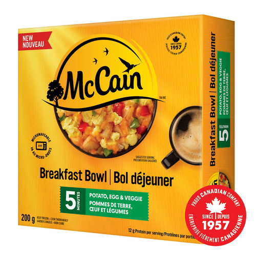 McCain Bol déjeuner 5 minutes avec pommes de terre, œufs et légumes 200 g