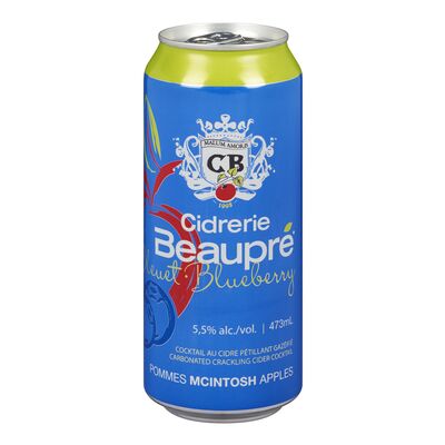 Cidre pétillant à saveur de bleuet